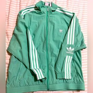 Mint green Adidas track jacket